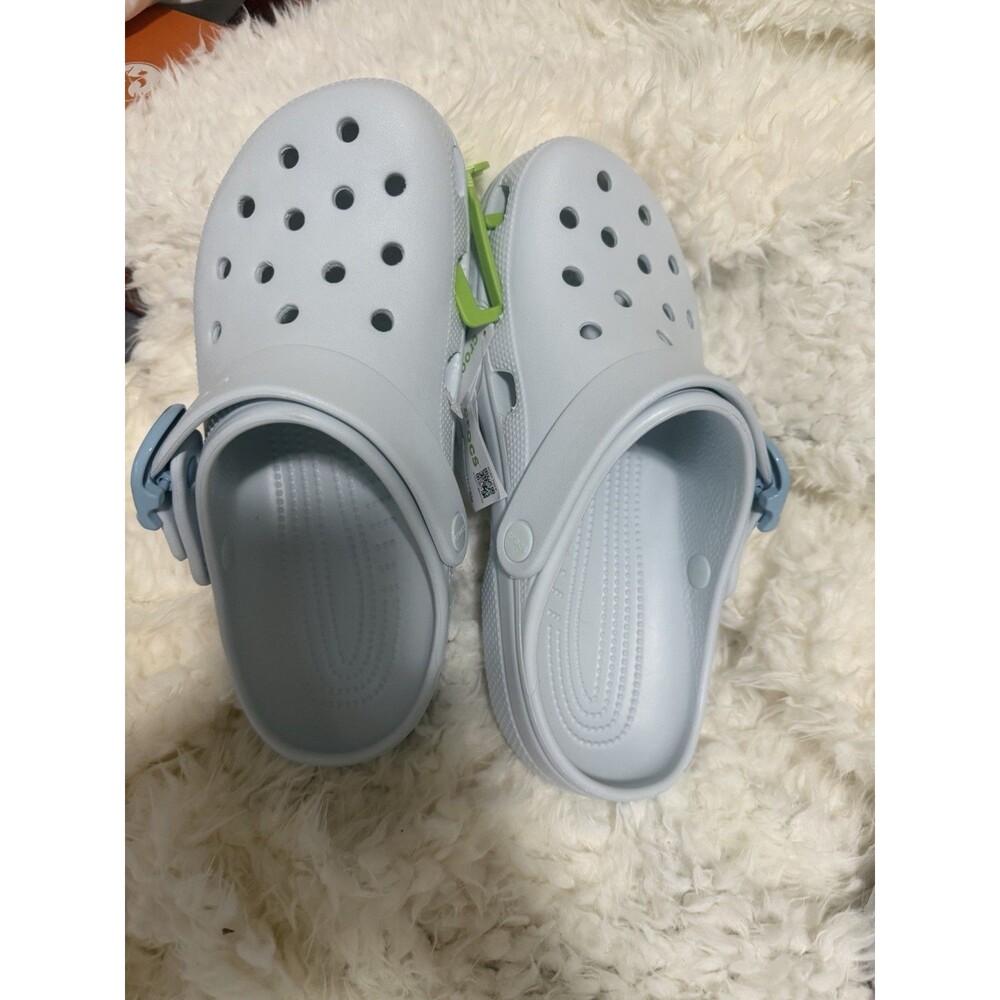 New Classic Crocs  Enamel Buckle Clog Vapor Ice Women’s 11 Men’s 9
